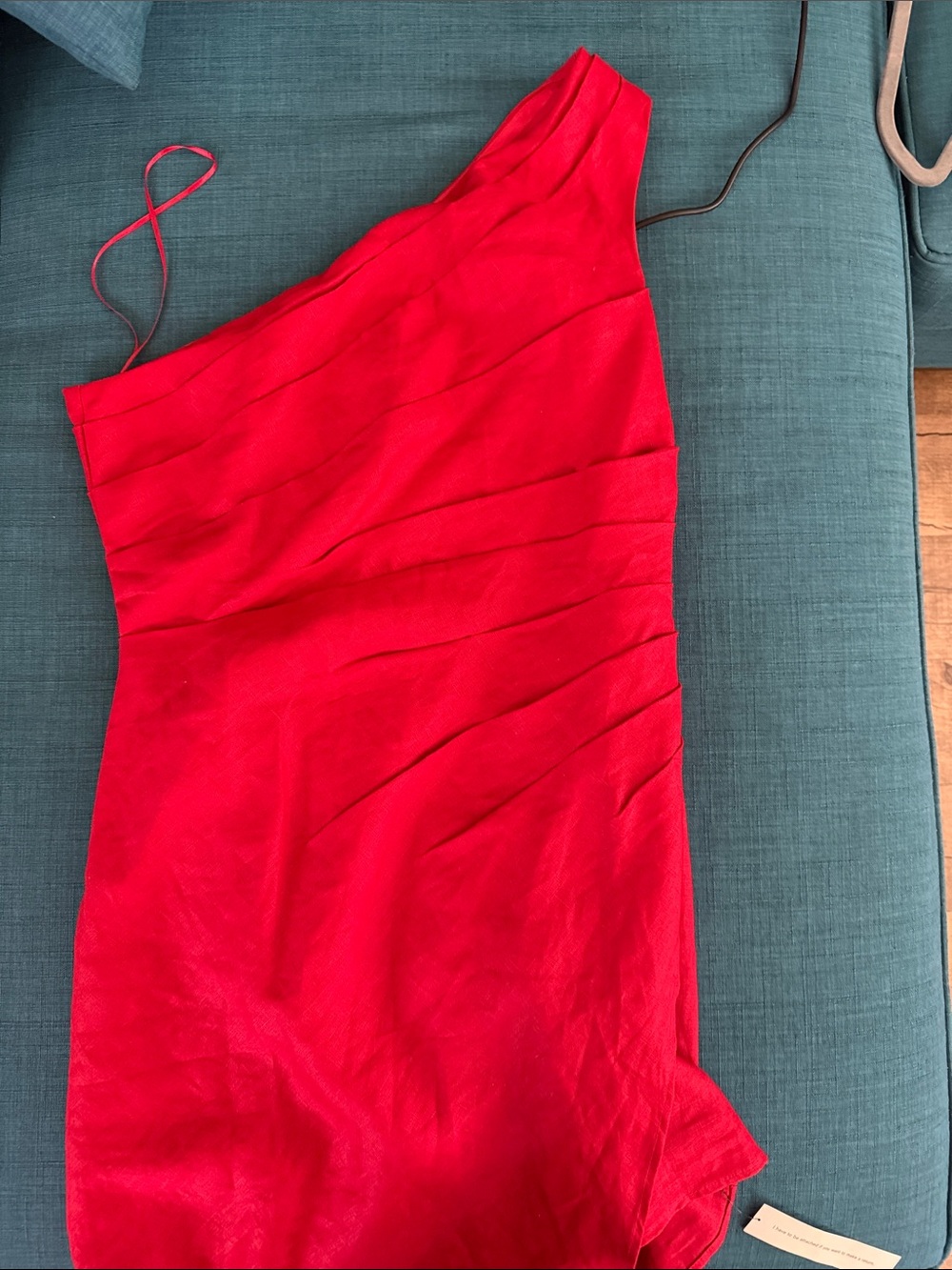 NewReformation Ciro Linen Dress Red - Size 10